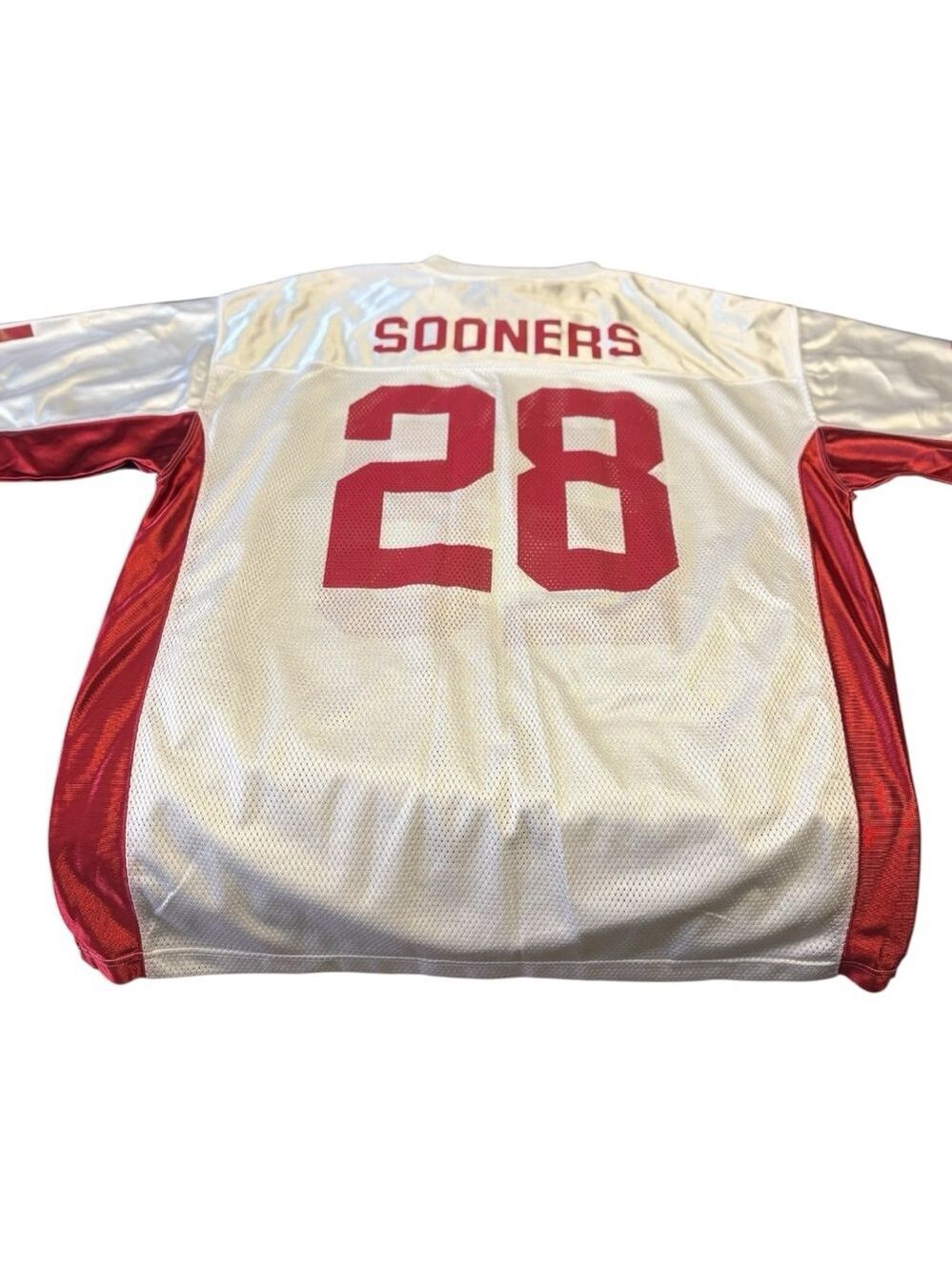 Oklahoma Sooners #28 Football Jersey Size XL White Red